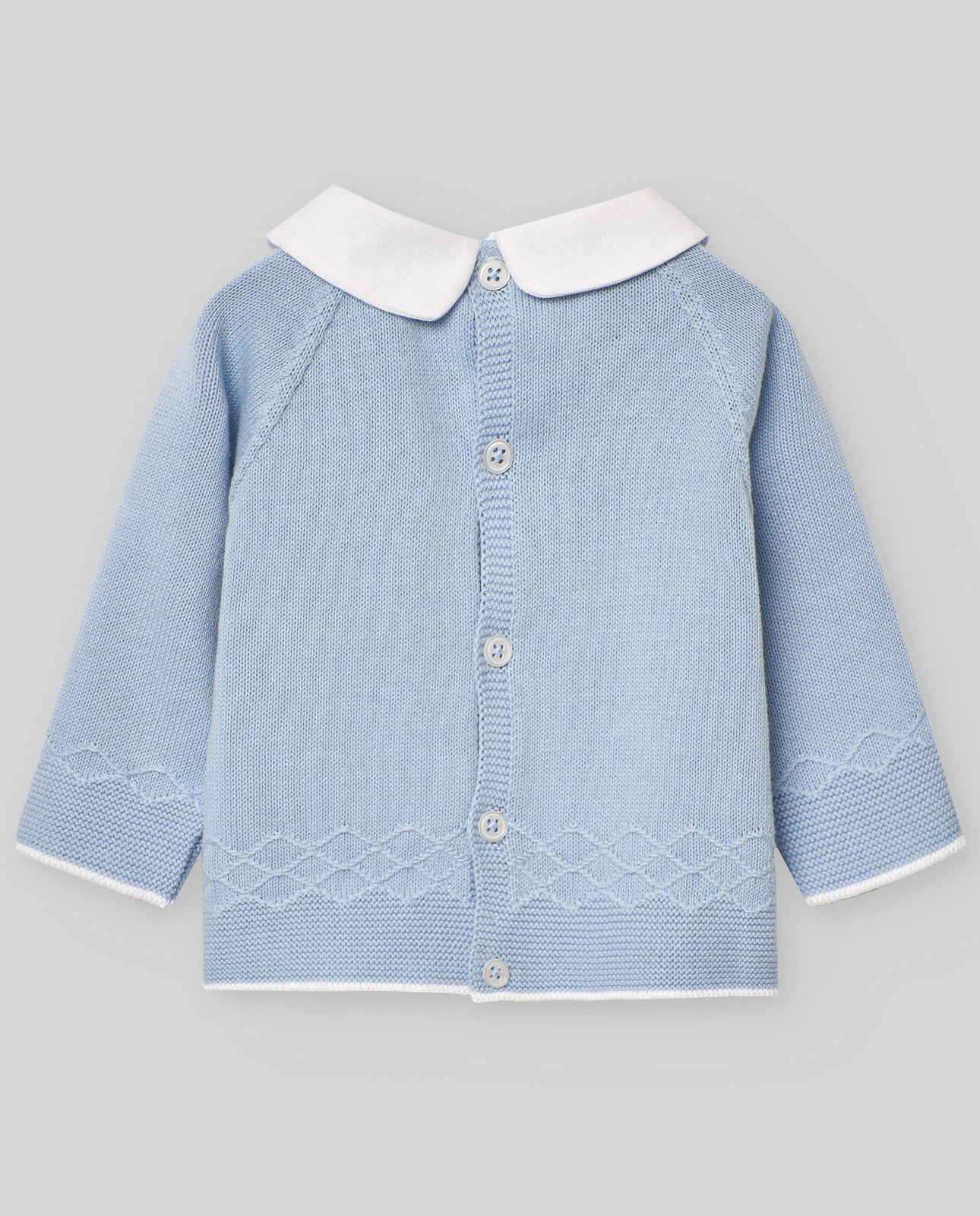 PAZ RODRIGUEZ Tutina 2 Pezzi Filo Cotone Sky Blue-Bianco Primavera-Estate