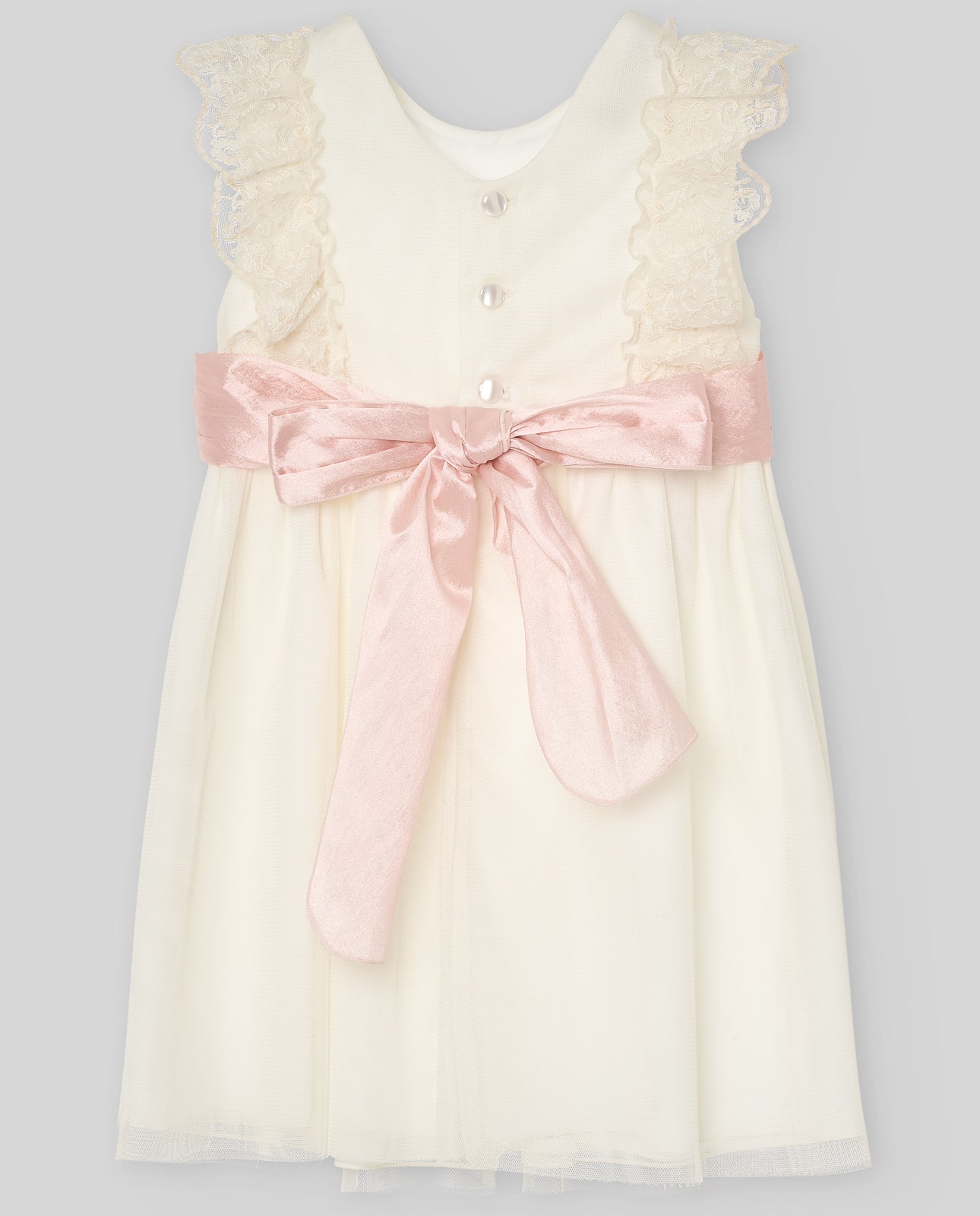 PAZ RODRIGUEZ Vestito+Coulotte Cerimonia Tulle Pizzo Crudo Rosa Primavera-Estate