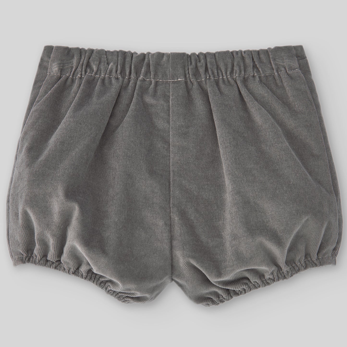 PAZ RODRIGUEZ 2-piece set with cotton blouse and cream-grey velvet shorts