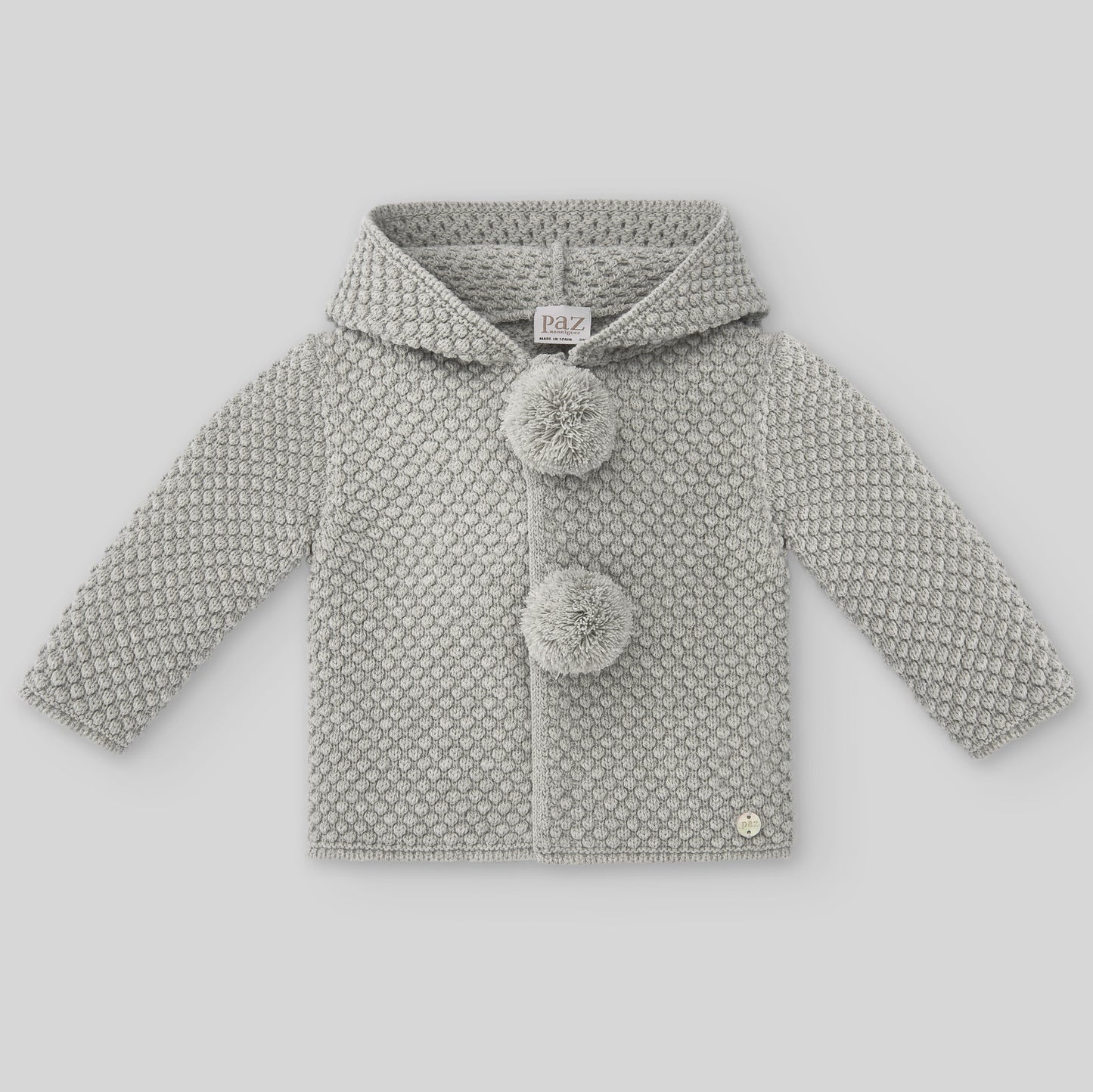 PAZ RODRIGUEZ Cappottino Lana Merino Extrafine Grigio Perla Autunno-Inverno