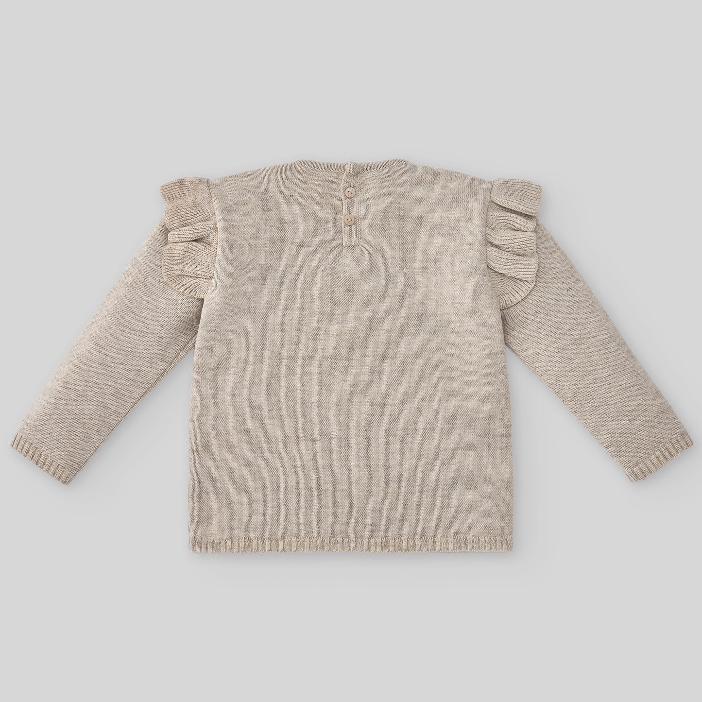 PAZ RODRIGUEZ Beige-Green Flower Pattern Pullover