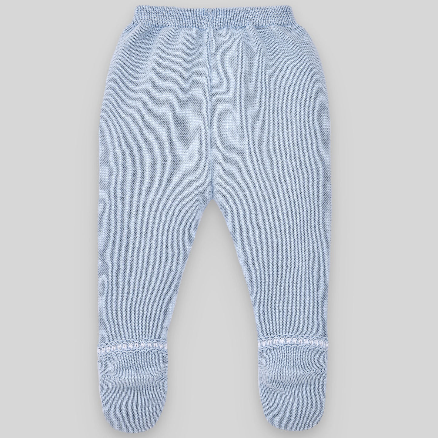 PAZ RODRIGUEZ 2-piece playsuit + hat with organic cotton thread, sky blue-white