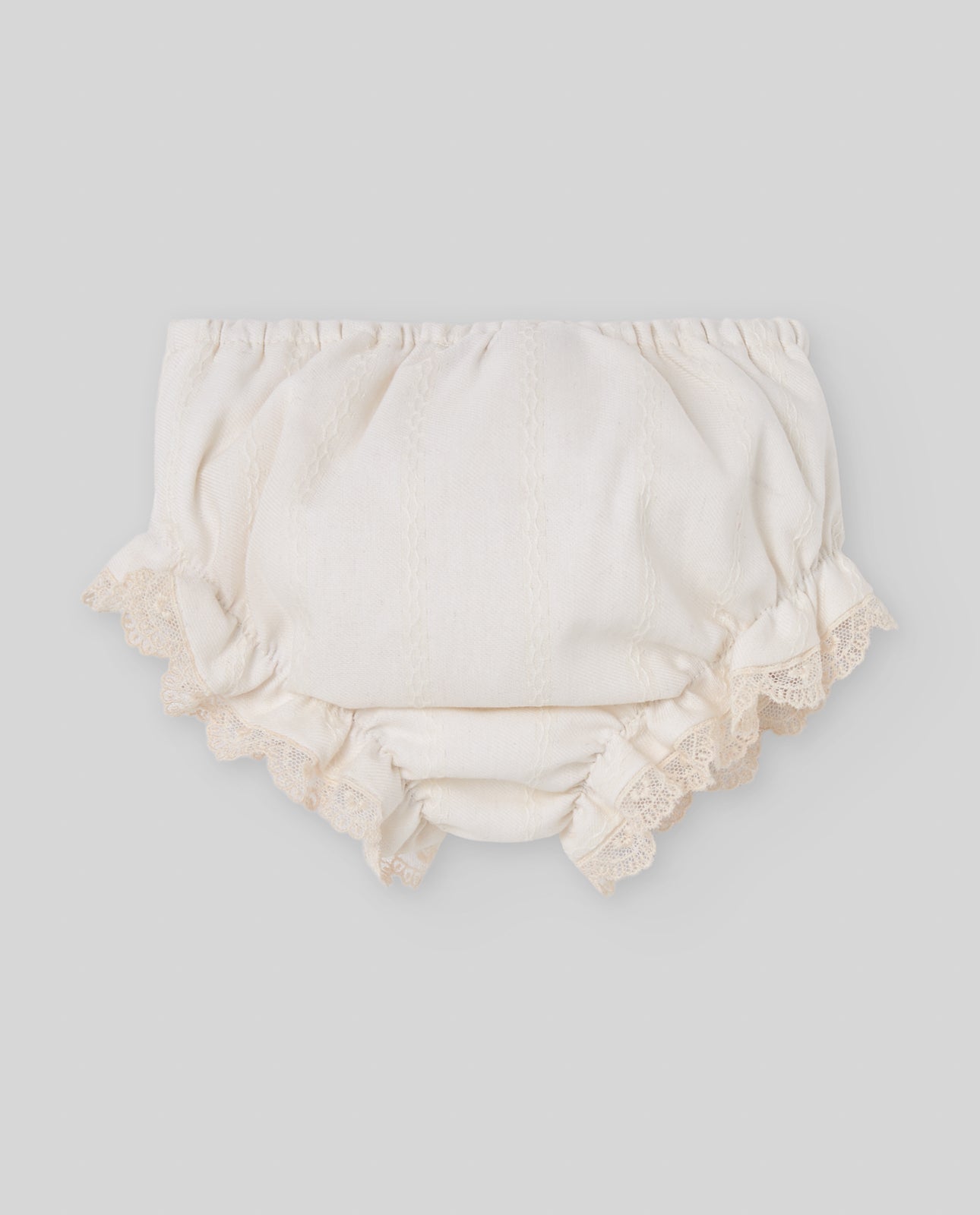 PAZ RODRIGUEZ Set Veste Battesimale + Cuffia + Coulotte + Mantella Panna Autunno-Inverno