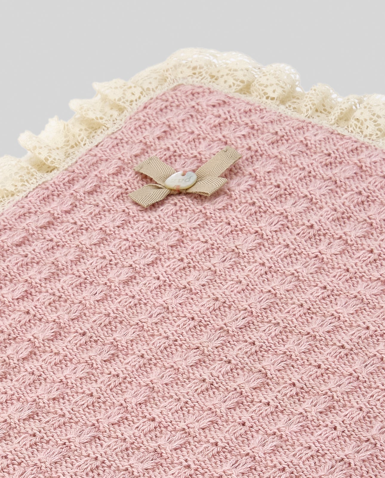 PAZ RODRIGUEZ Coperta Scialle Cotone-Cashmere Rosa-Beige Autunno-Inverno