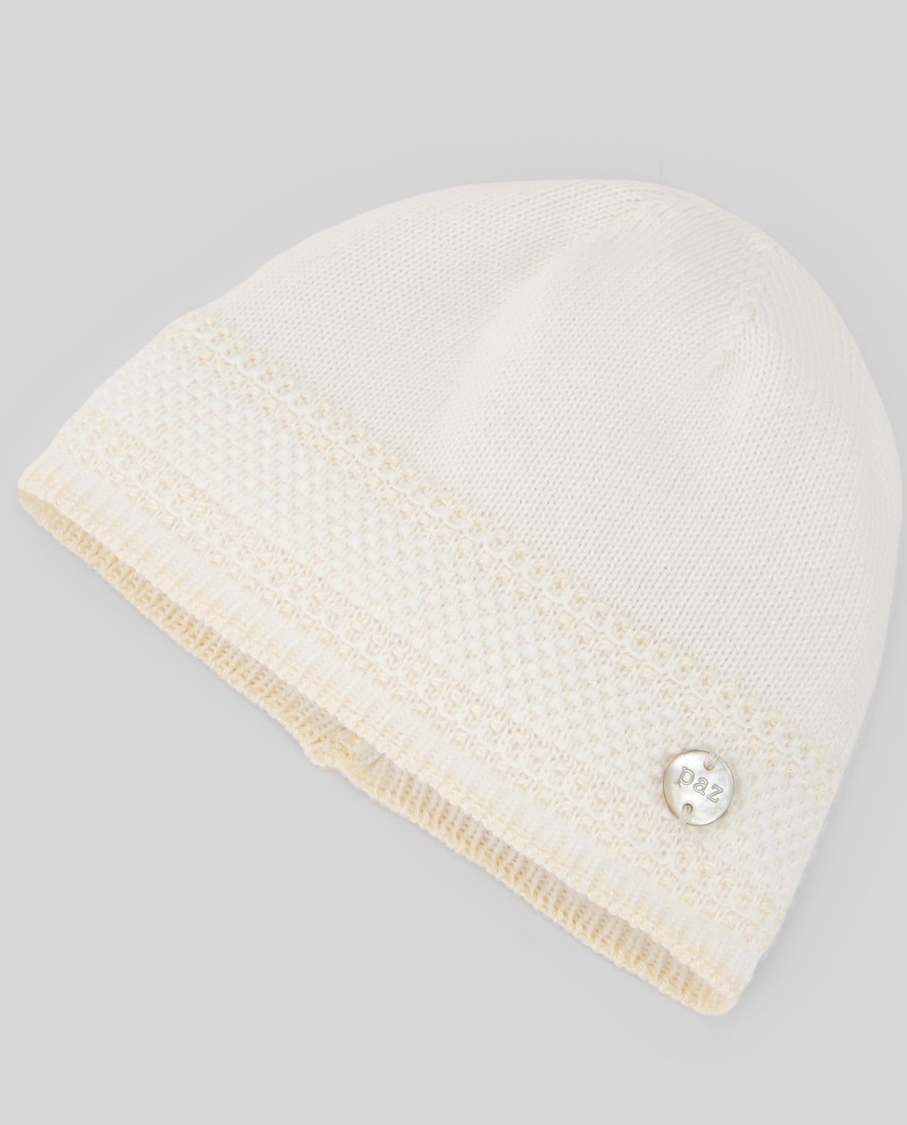 PAZ RODRIGUEZ Tutina 3 pezzi Maglia+Ghettina+ Cappello Filo Cotone Panna-Beige Primavera-Estate