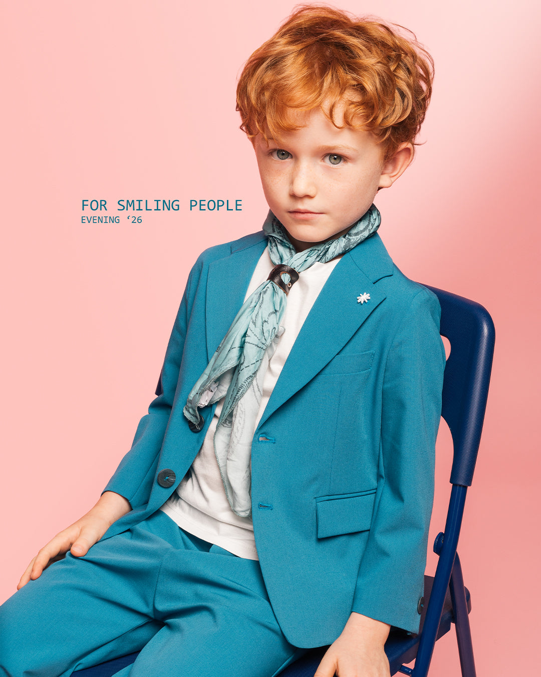 MANUEL RITZ Completo Cerimonia Boy 4 pezzi Color Laguna Primavera-Estate