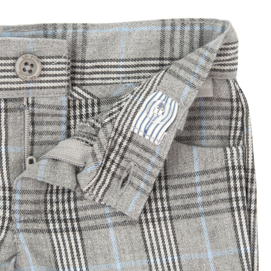 ALL SMALL Grey-blue Prince of Wales trousers