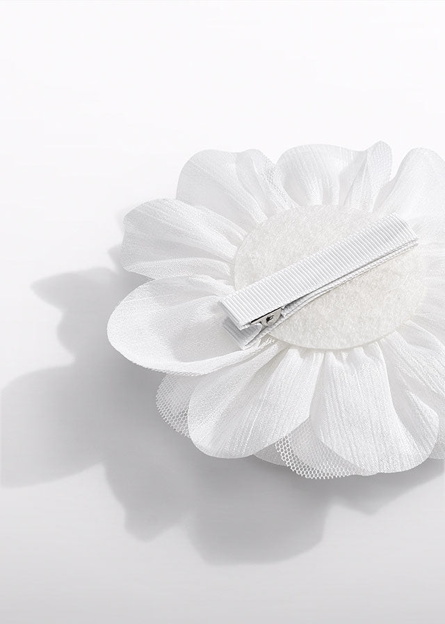 ABEL & LULA Fermaglio Fiore Tulle-Chiffon Panna Primavera-Estate