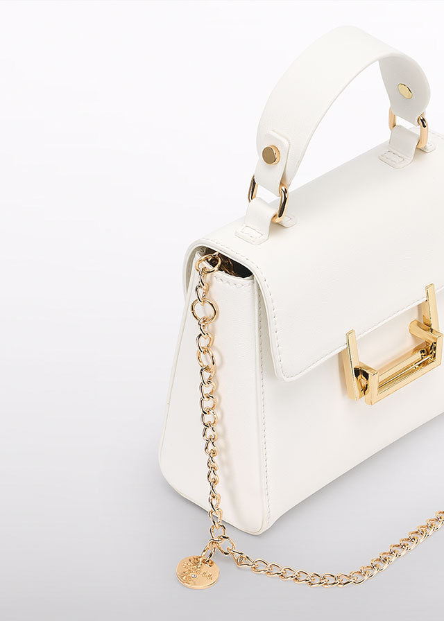 ABEL & LULA Borsa Ecopelle Panna-Oro Primavera-Estate