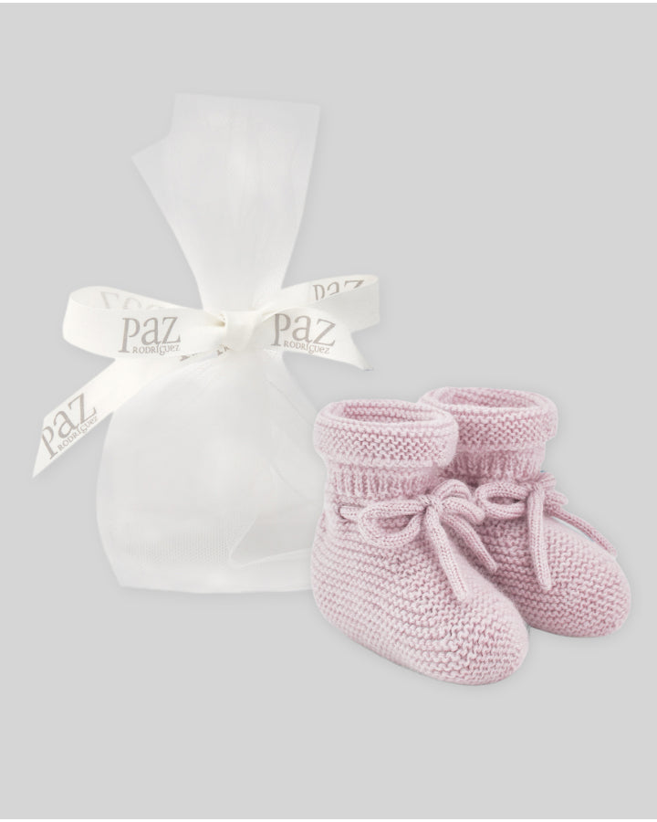 PAZ RODRIGUEZ Babbucce Lana Merino Extrafine Rosa Autunno-Inverno