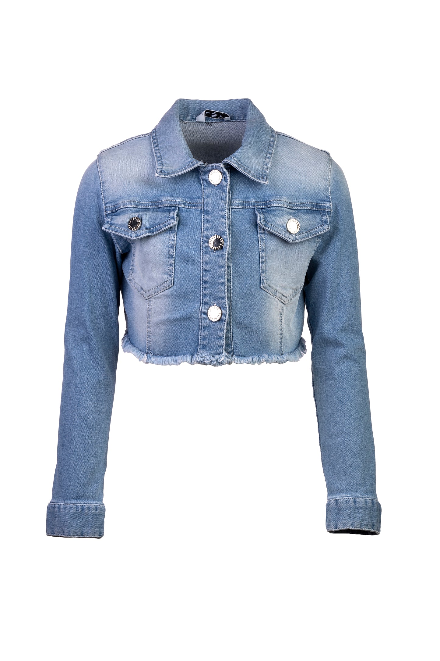 ELSY Girl Giubbino Jeans Corto Denim Blu Indaco Primavera-Estate