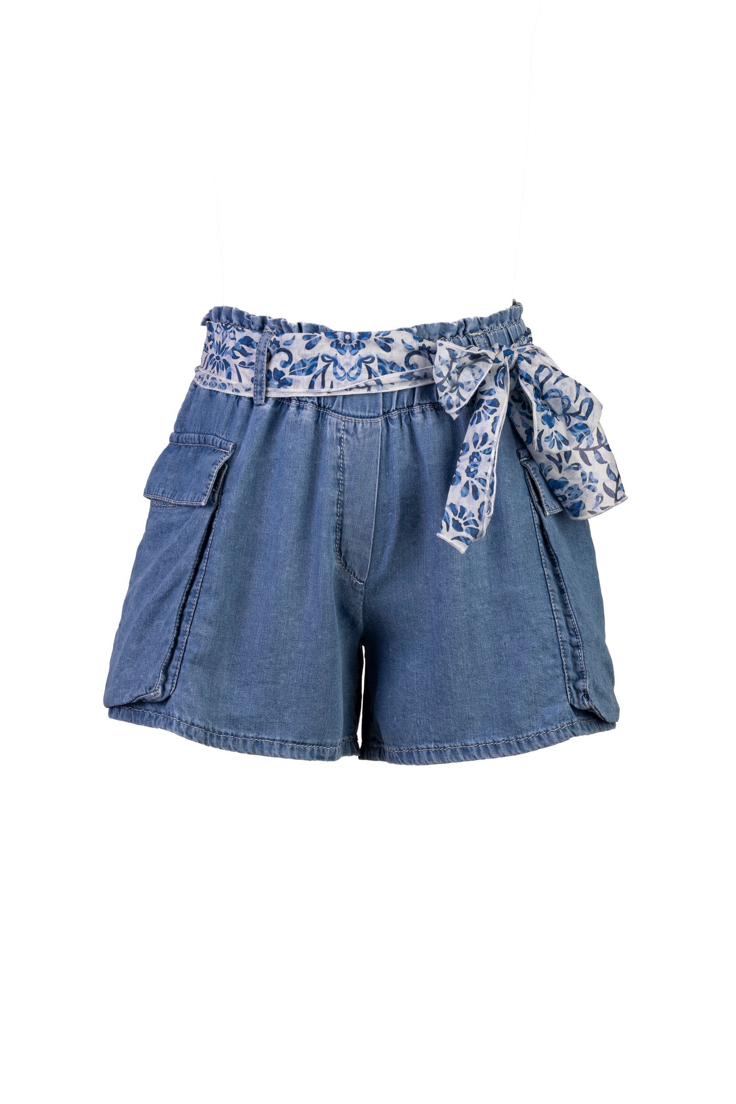 ELSY Girl Shorts Cargo+Fusciacca Fantasia Blu Indaco