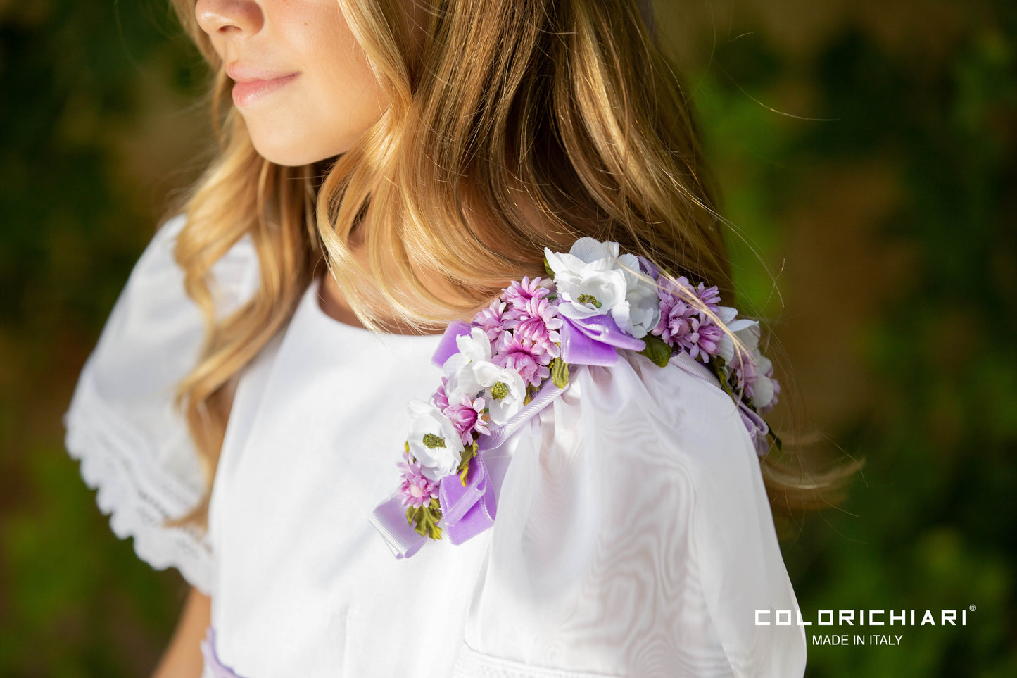COLORICHIARI Abito Cerimonia Bianco Glicine