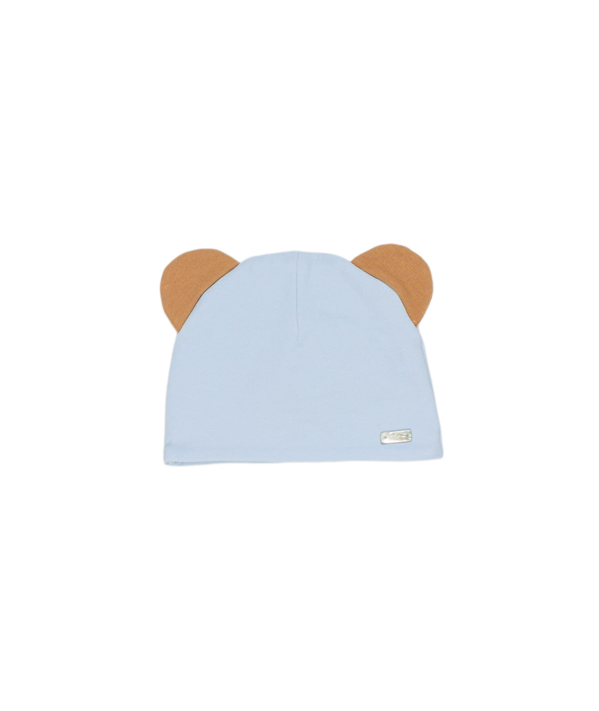 LE BEBE' ENFANT Cappello Neonato "Orsetto" Celeste-Cammello Autunno-Inverno