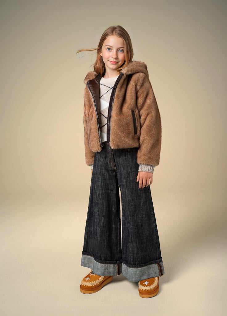 ELSY Girl Pantalone Denim Nero Autunno-Inverno