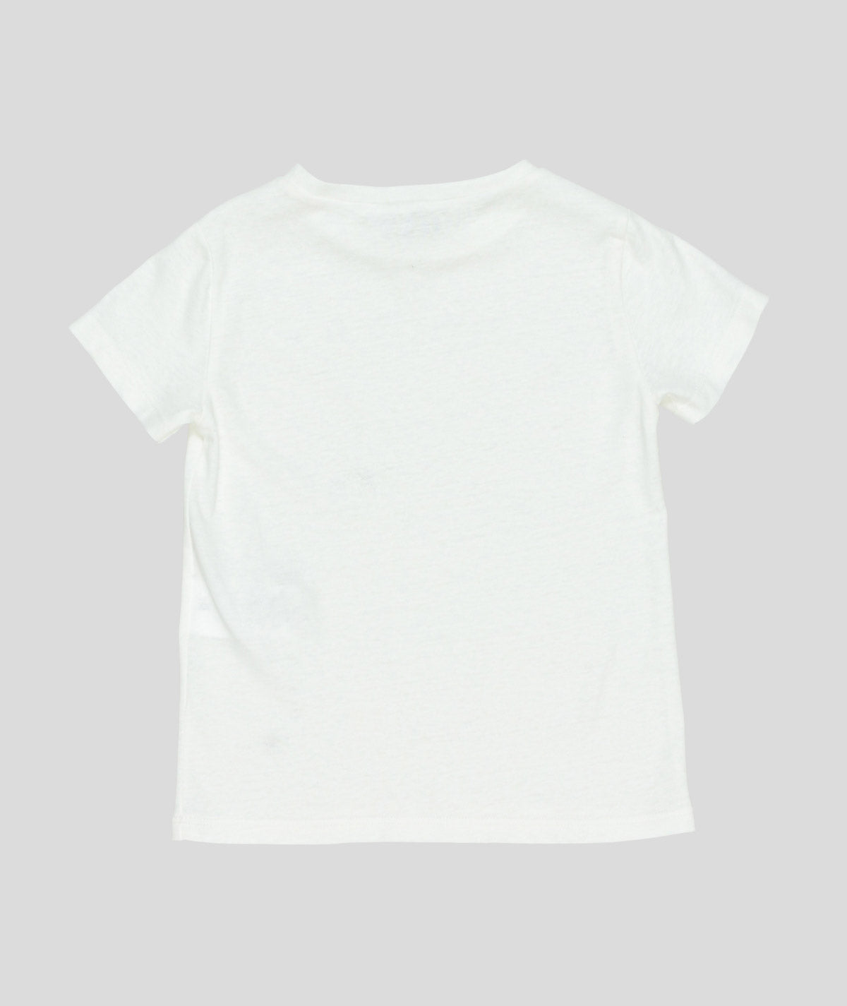 MANUEL RITZ T-Shirt Girocollo Misto Lino Color Gesso Primavera-Estate