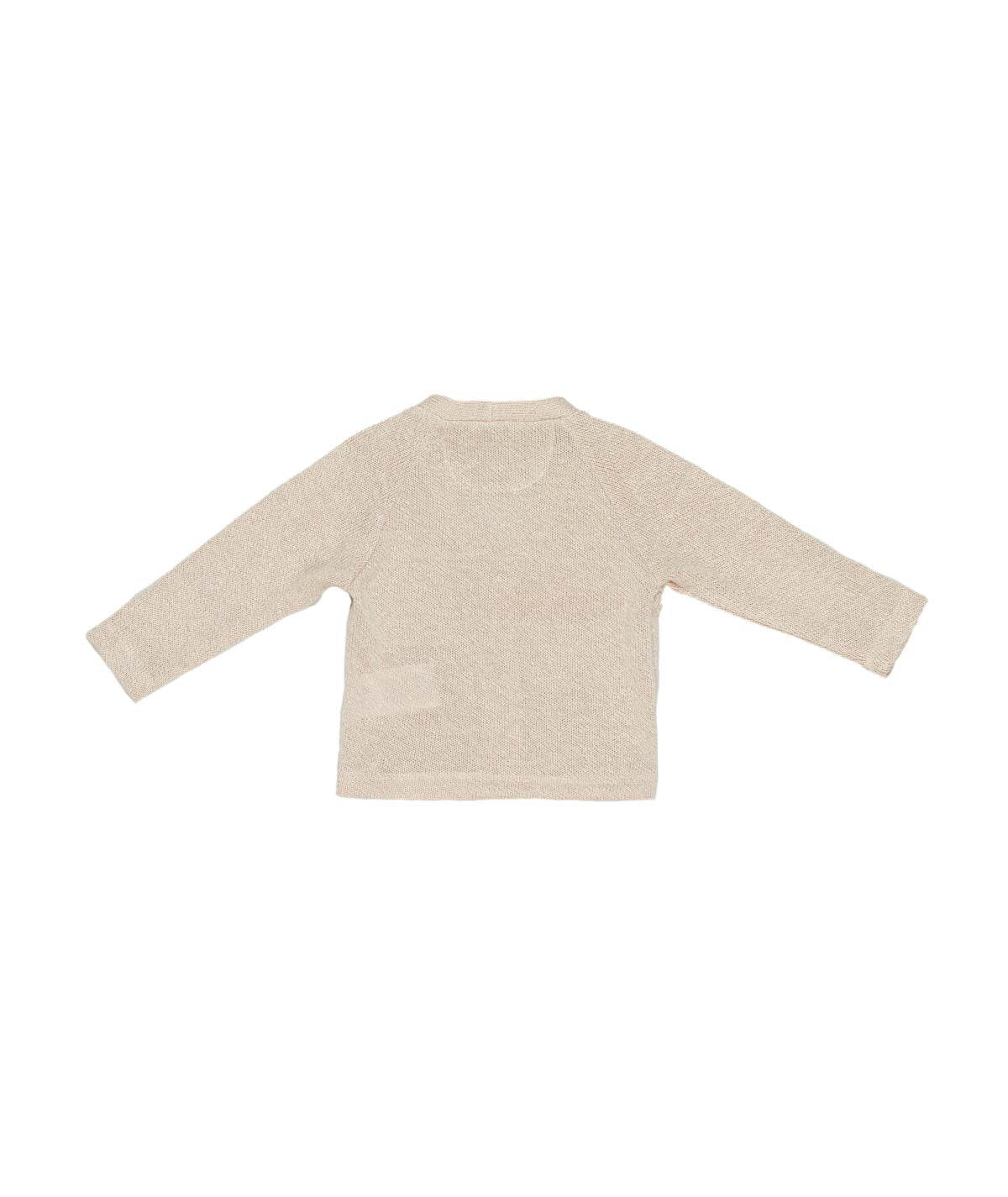 MANUEL RITZ Cardigan baby Filo Beige Primavera-Estate
