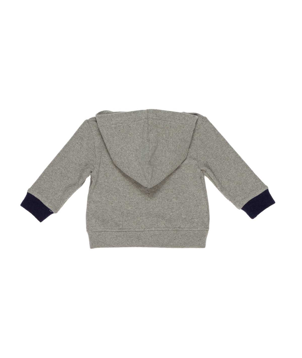 MANUEL RITZ Felpa con Cappuccio Baby Grigio Melange