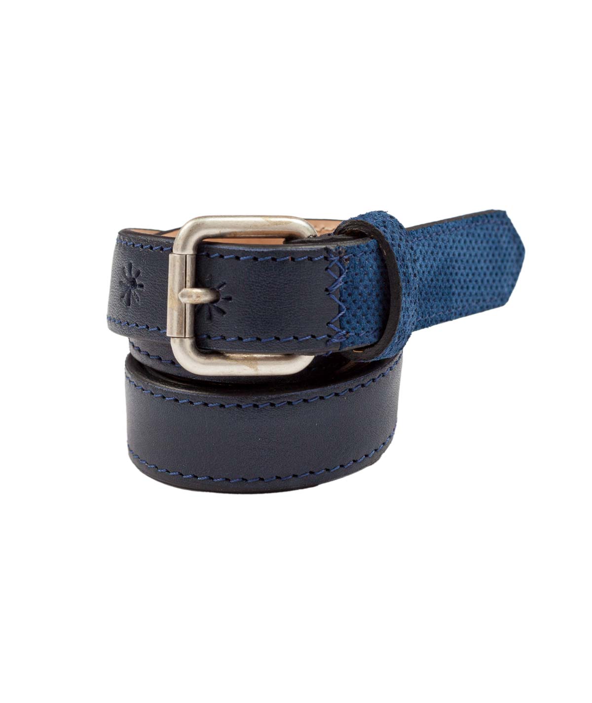 MANUEL RITZ Cintura Boy Pelle Blu