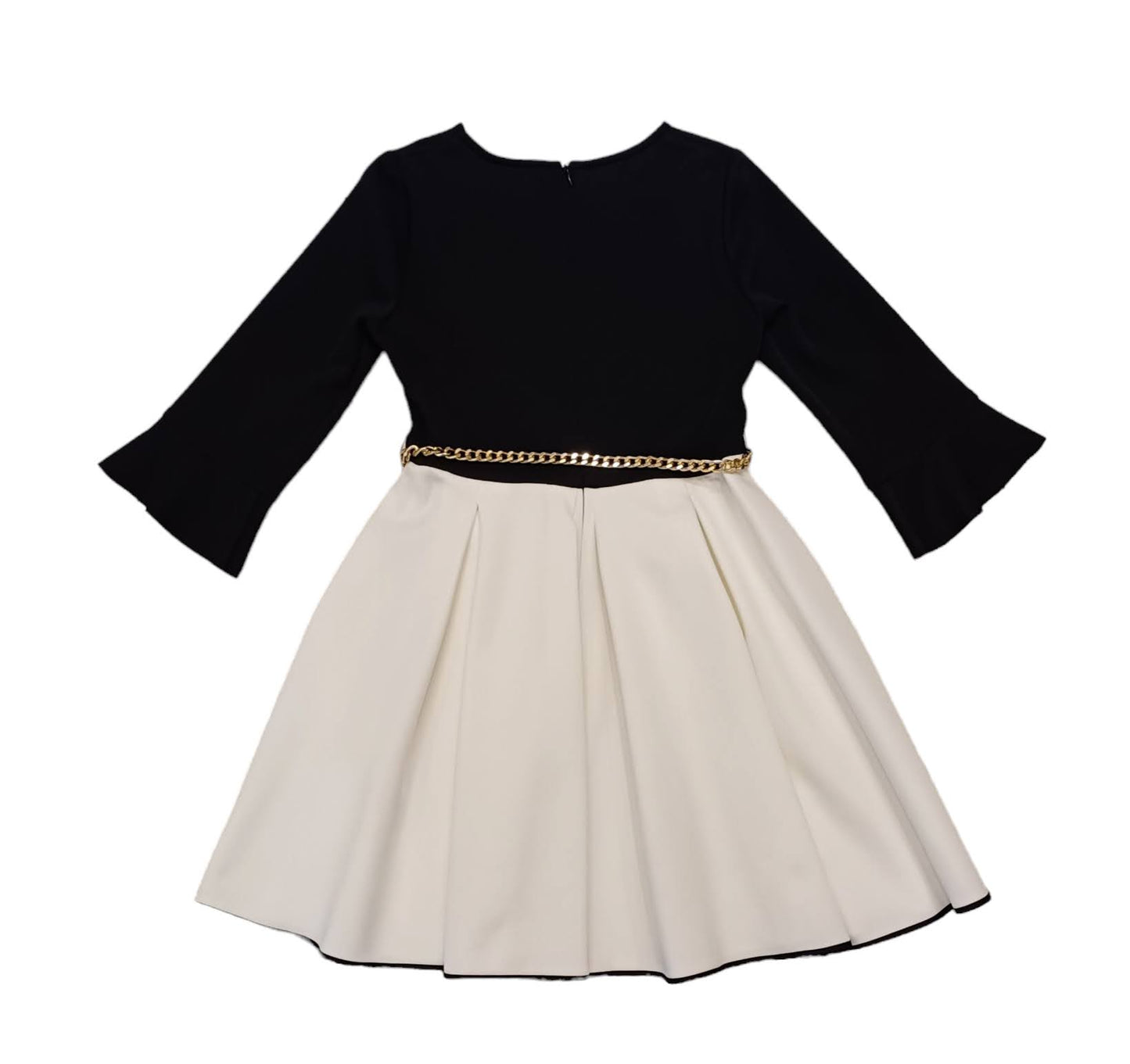 ELSY Couture Black-Yogurt Dress with gold strap