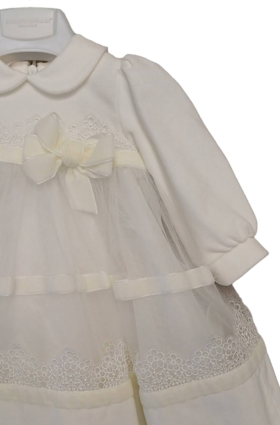 COLORICHIARI Cream velvet formal dress