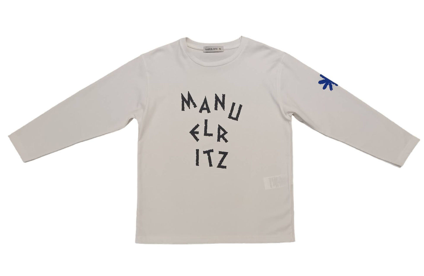MANUEL RITZ T-shirt manica lunga Latte-antracite Autunno-Inverno