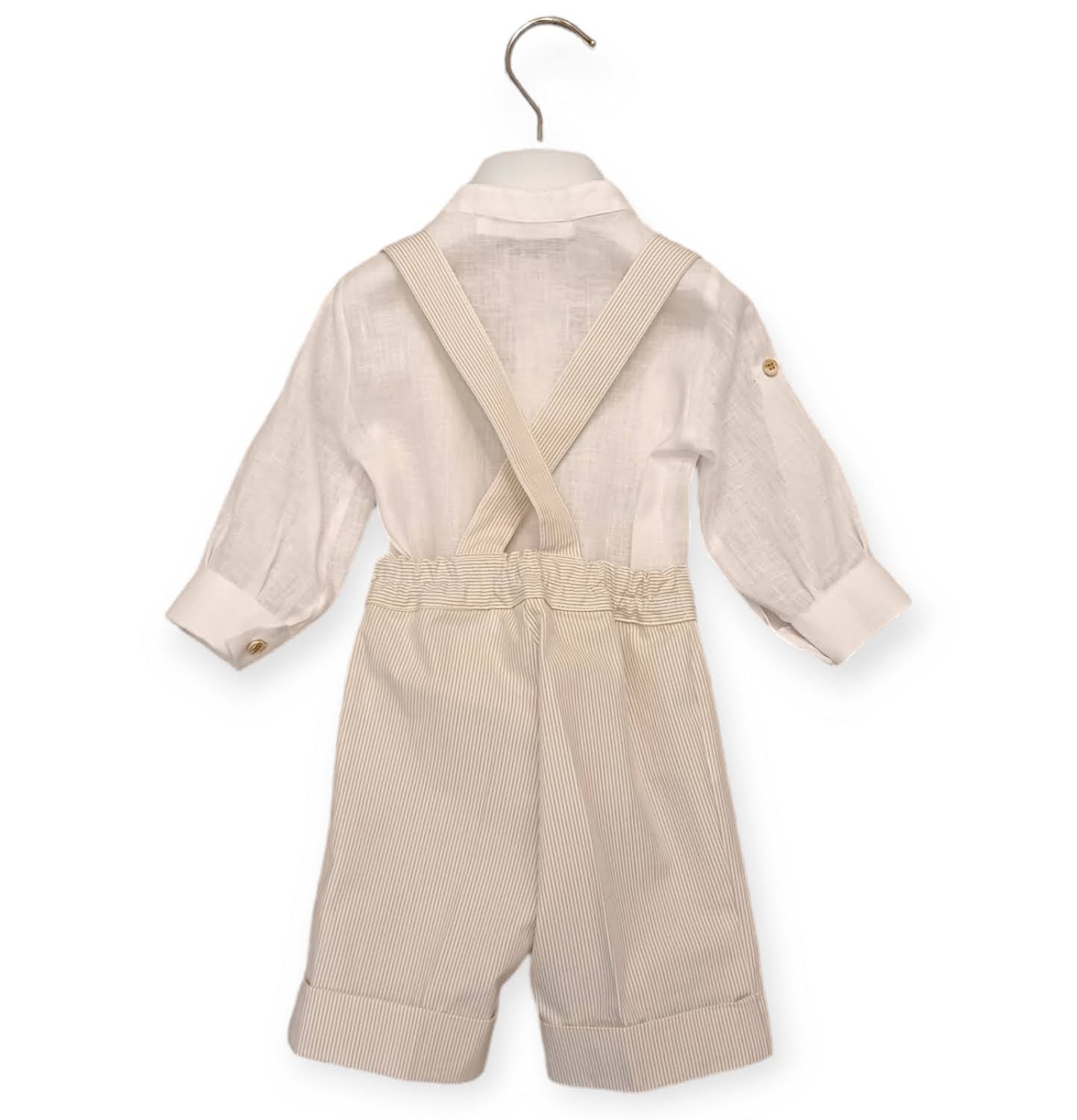 COLORICHIARI 2 pezzi Camicia Lino-Pantaloncino con bretelle