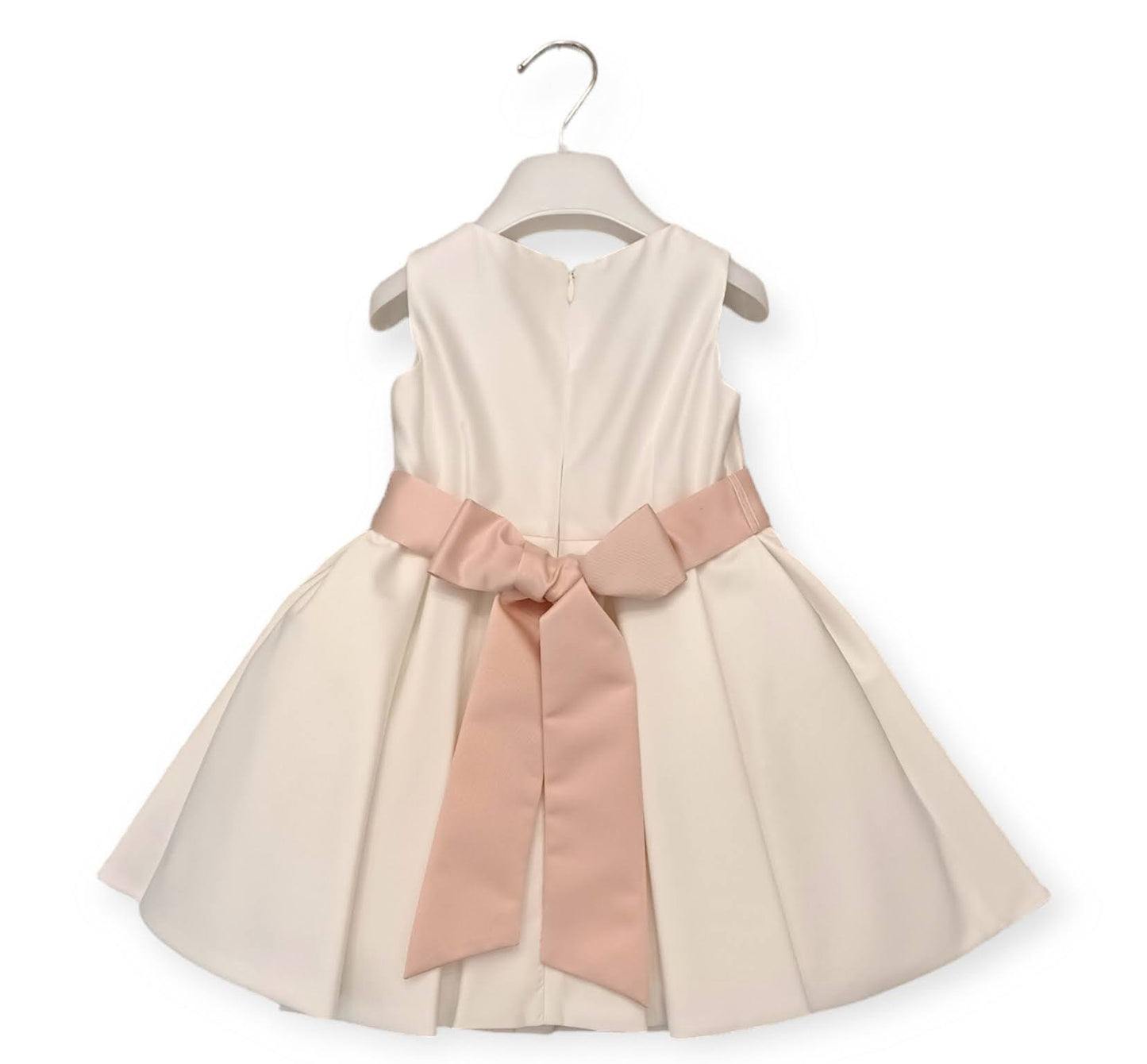 COLORICHIARI Abito Cerimonia Panna con Fusciacca Rosa antico