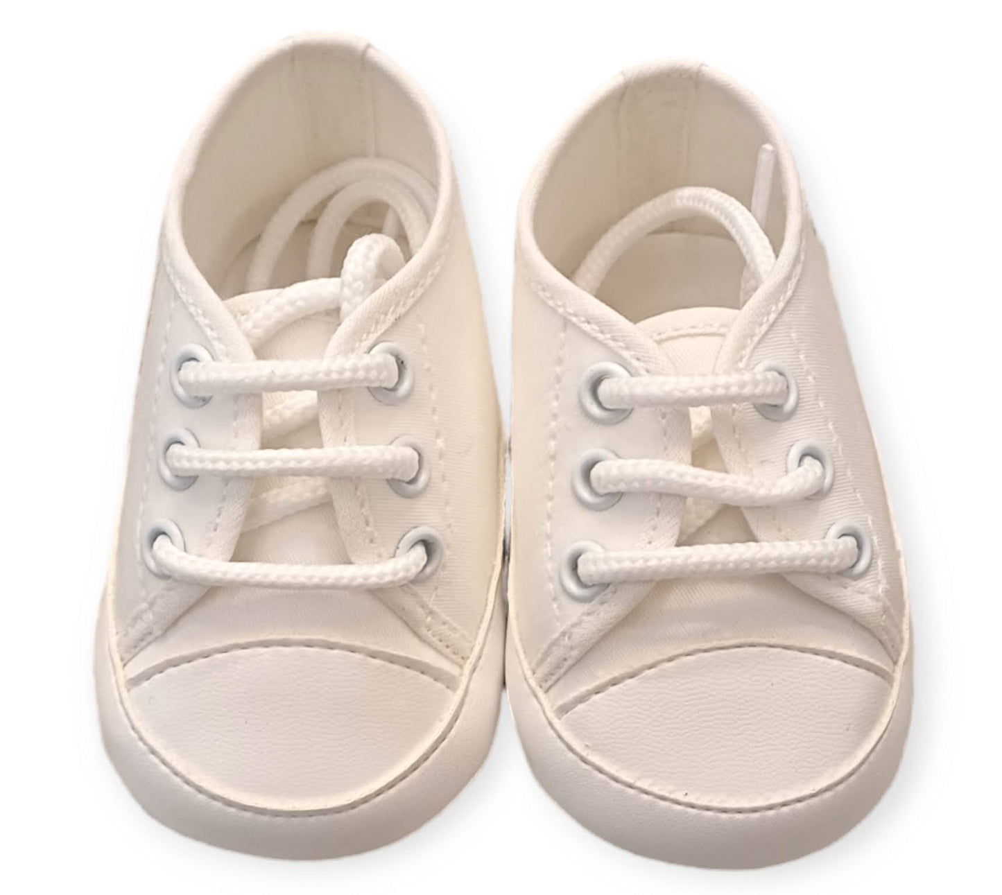 COLORICHIARI Sneakers Baby in Tessuto e Pelle Bianco Latte Primavera-Estate