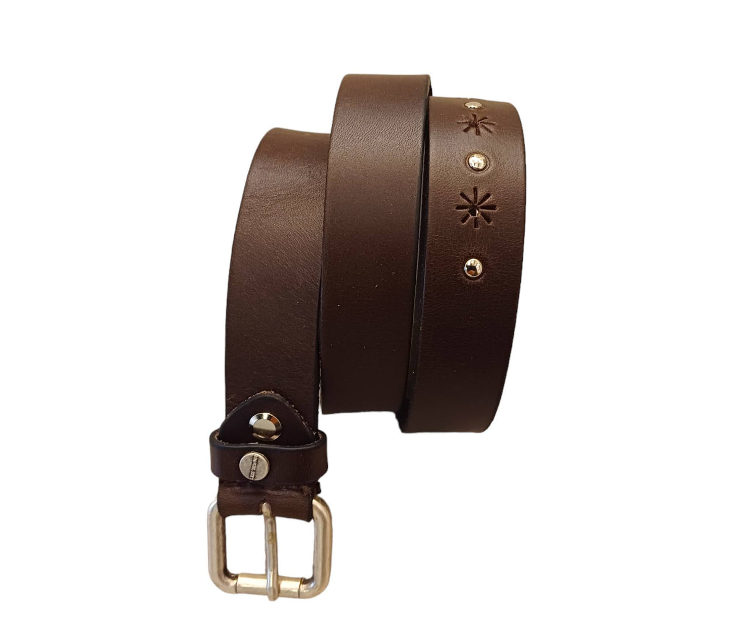 MANUEL RITZ Brown Real Leather Boy Belt