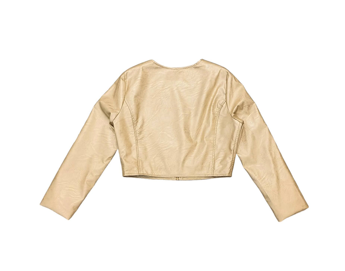 ELSY Giubbino Pelle Corto Color Platino Oro