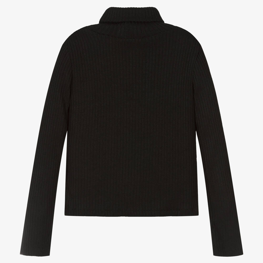 ELSY Girl Black ribbed turtleneck