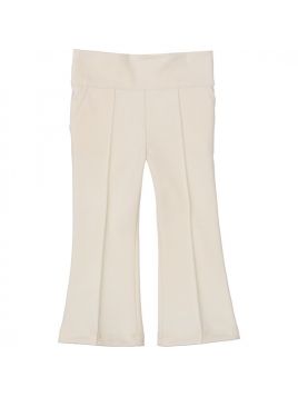 MALVI & CO Trombetta Trousers in Cream Milano Stitch