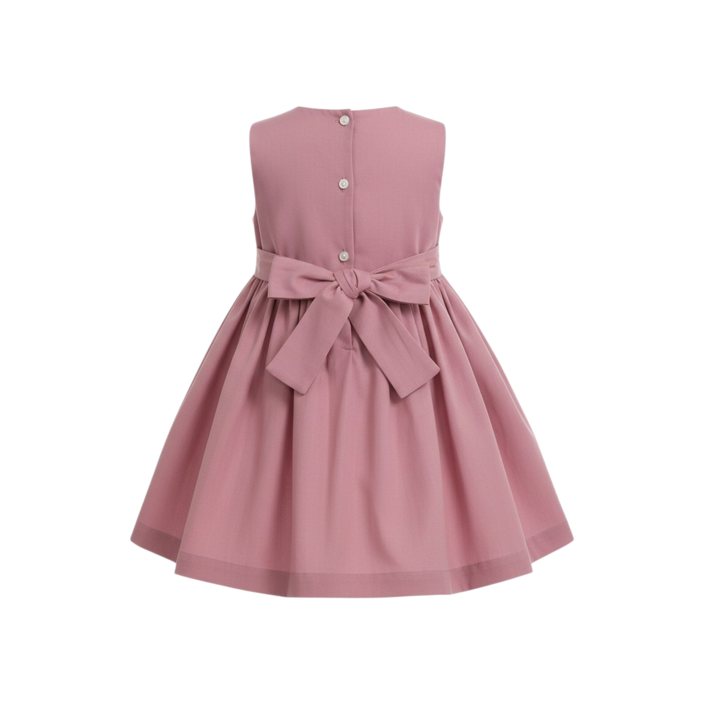 MALVI & CO. Vestito in Voile con Smock Color Malva Primavera-Estate