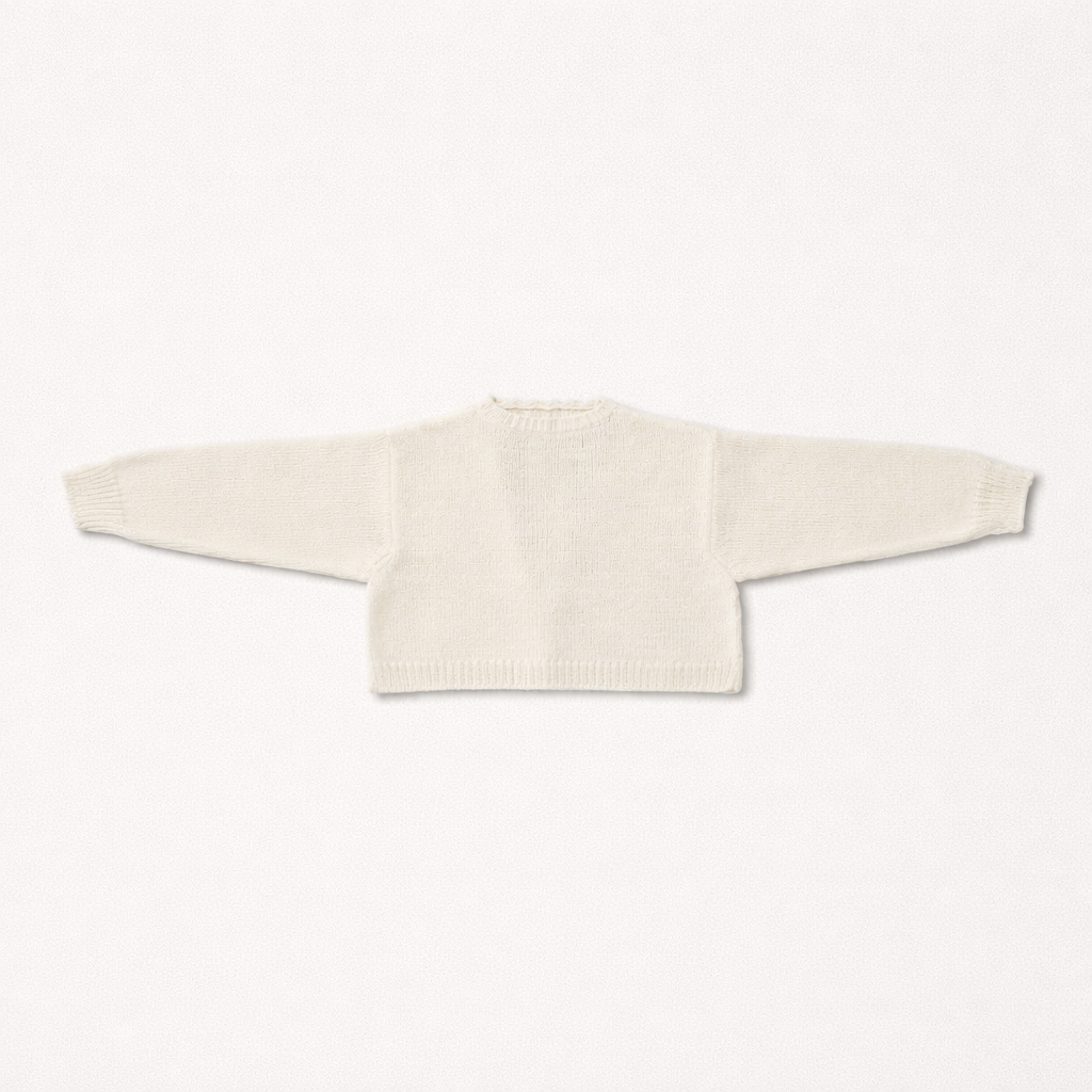 PICCOLA GIUGGIOLA Cardigan Scaldacuore Cotone Panna Primavera-Estate