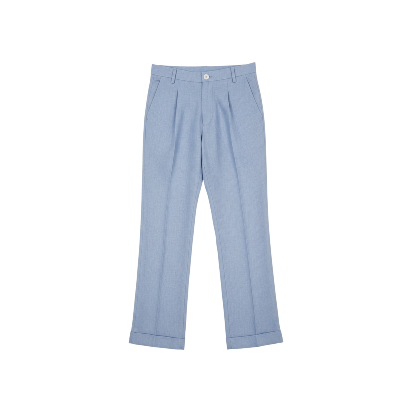 MANUELL & FRANK Completo Cerimonia 5 Pezzi Lino Bianco-Cielo Primavera-Estate