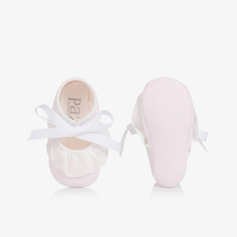 PAZ RODRIGUEZ Scarpina Cerimonia Panna Fiocco Organza Primavera-Estate