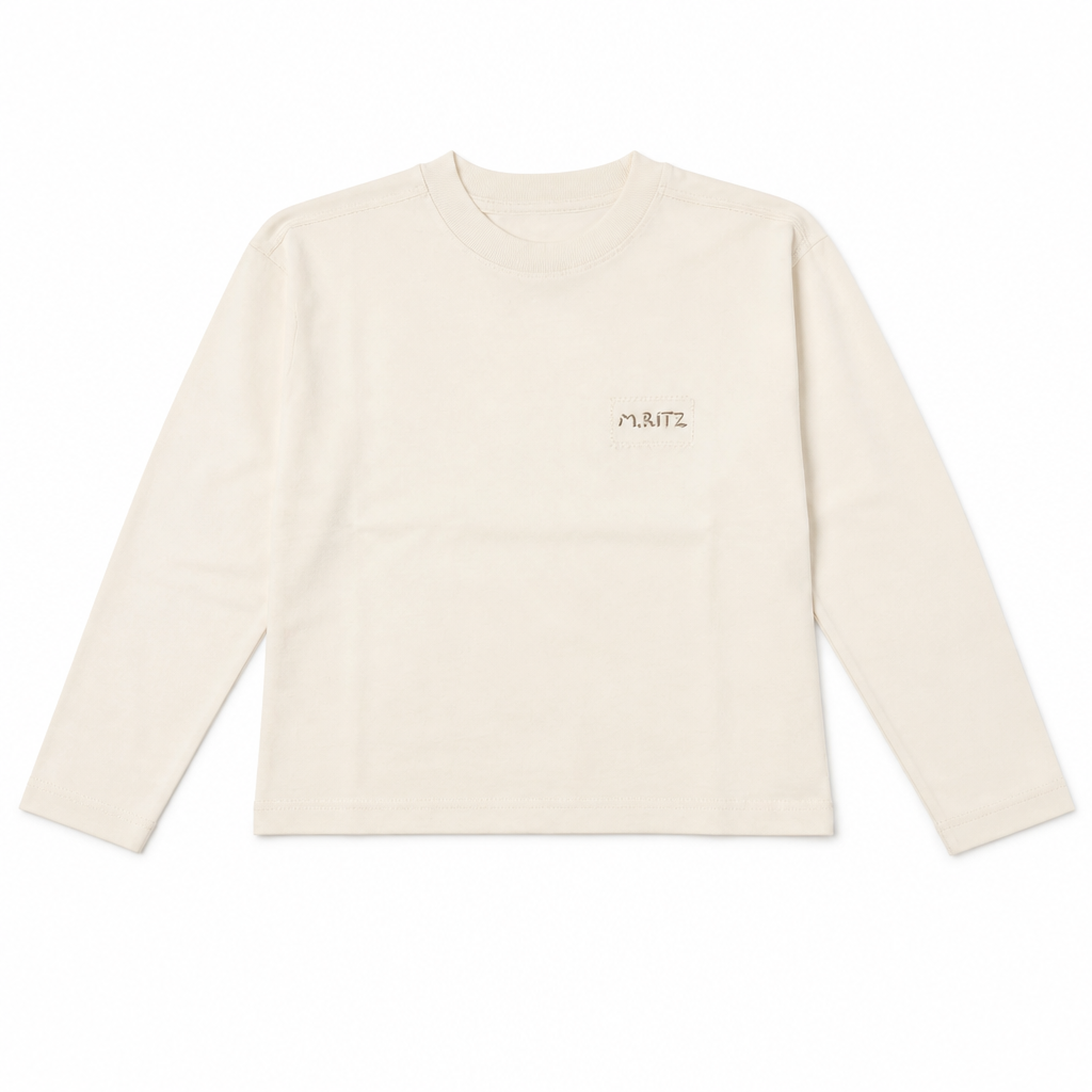 MANUEL RITZ T-Shirt Loose M/L Boy Latte Autunno-Inverno