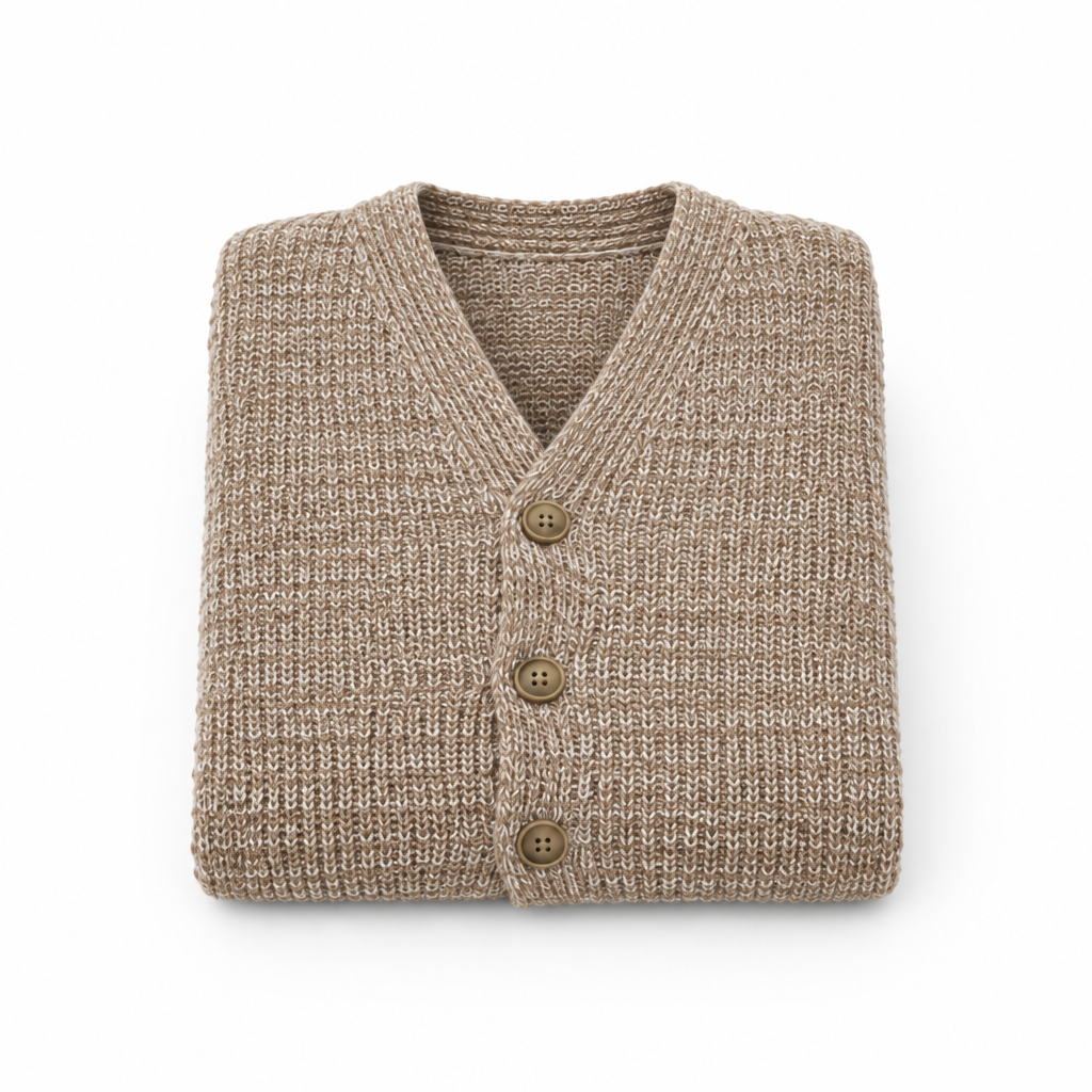 MANUELL & FRANK Cardigan Boy Cammello Panna Autunno-Inverno