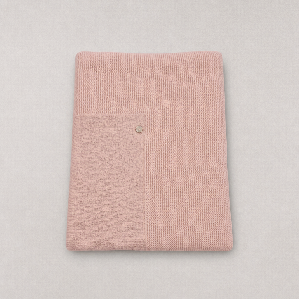 PAZ RODRIGUEZ Coperta Lana Merino Extrafine Rosa Autunno-Inverno