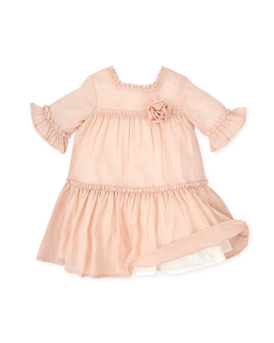 TUTTO PICCOLO Abito Cerimonia Rosa Cipria-Oro Primavera-Estate