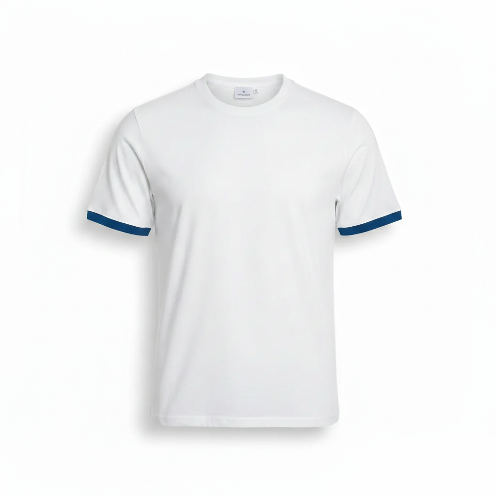 MANUEL RITZ T-Shirt Boy Cotone Color Gesso-Laguna Primavera-Estate