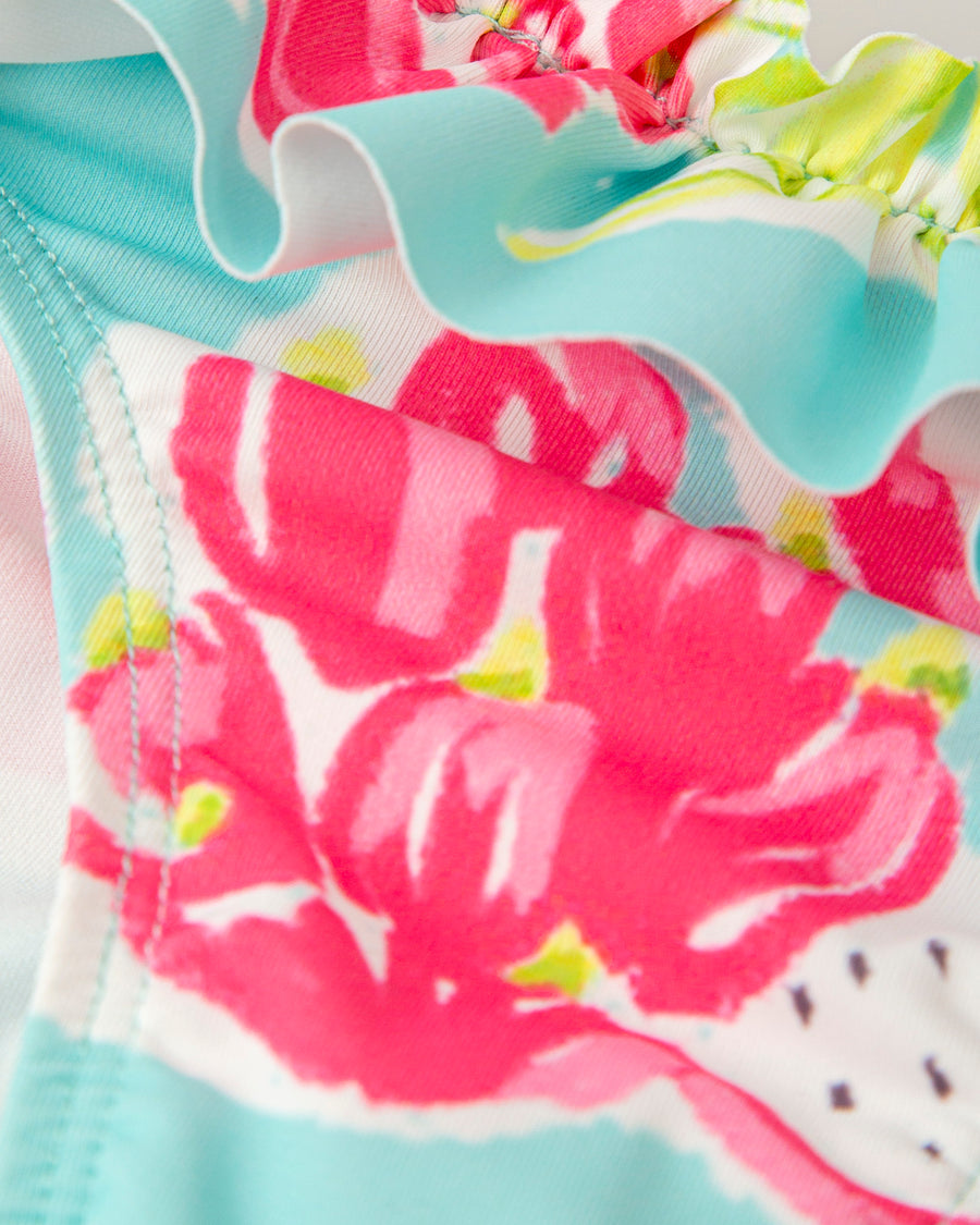 TUTTO PICCOLO Costume Slip Fantasia Pitaya Acqua Marina-Fucsia Primavera-Estate