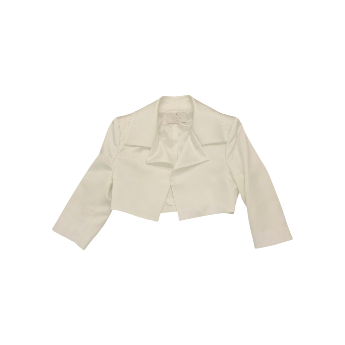 COLORICHIARI Giacchino Corto in Raso Bianco Latte Primavera-Estate