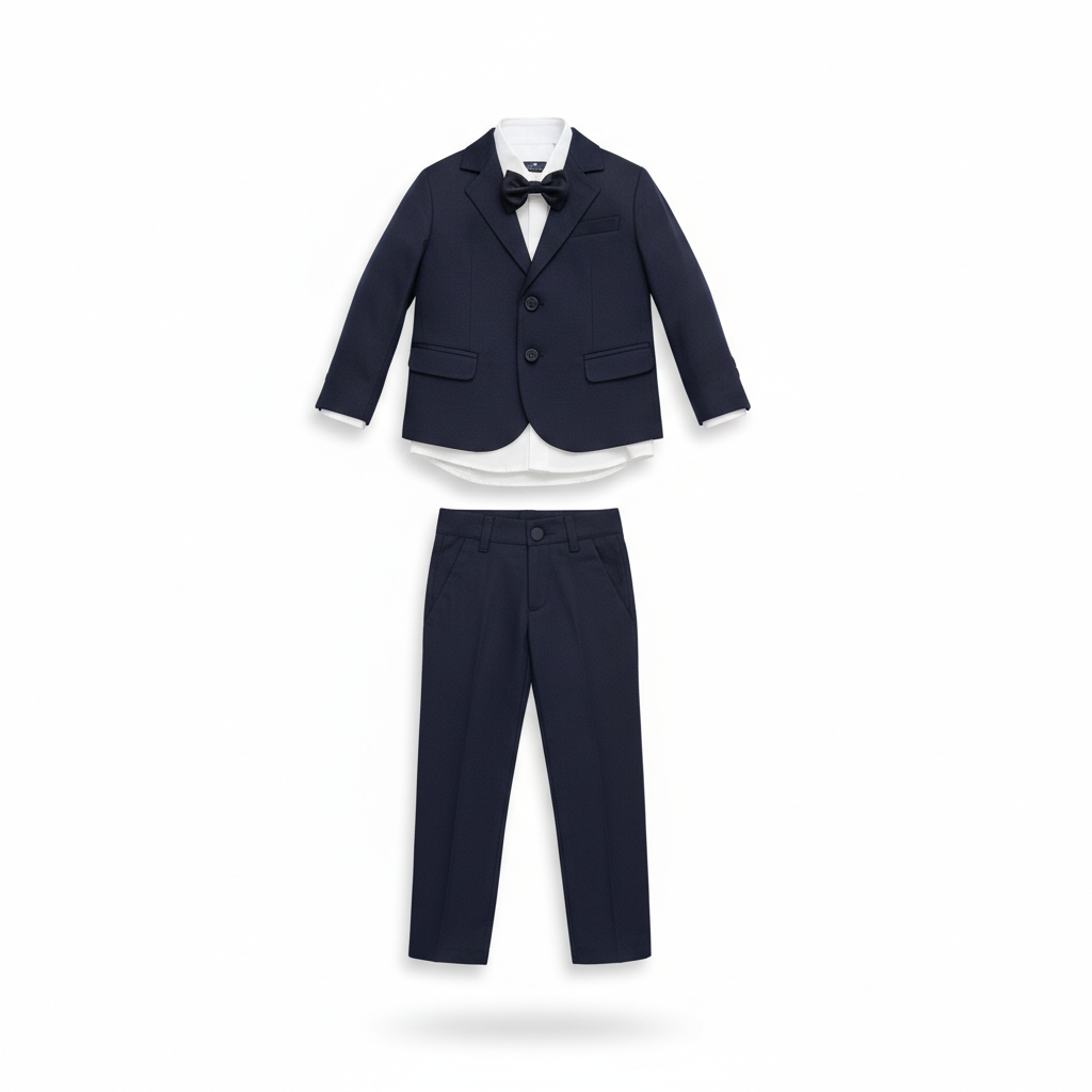 MANUELL & FRANK Completo Boy Cerimonia 4 pezzi Blu Navy Primavera-Estate