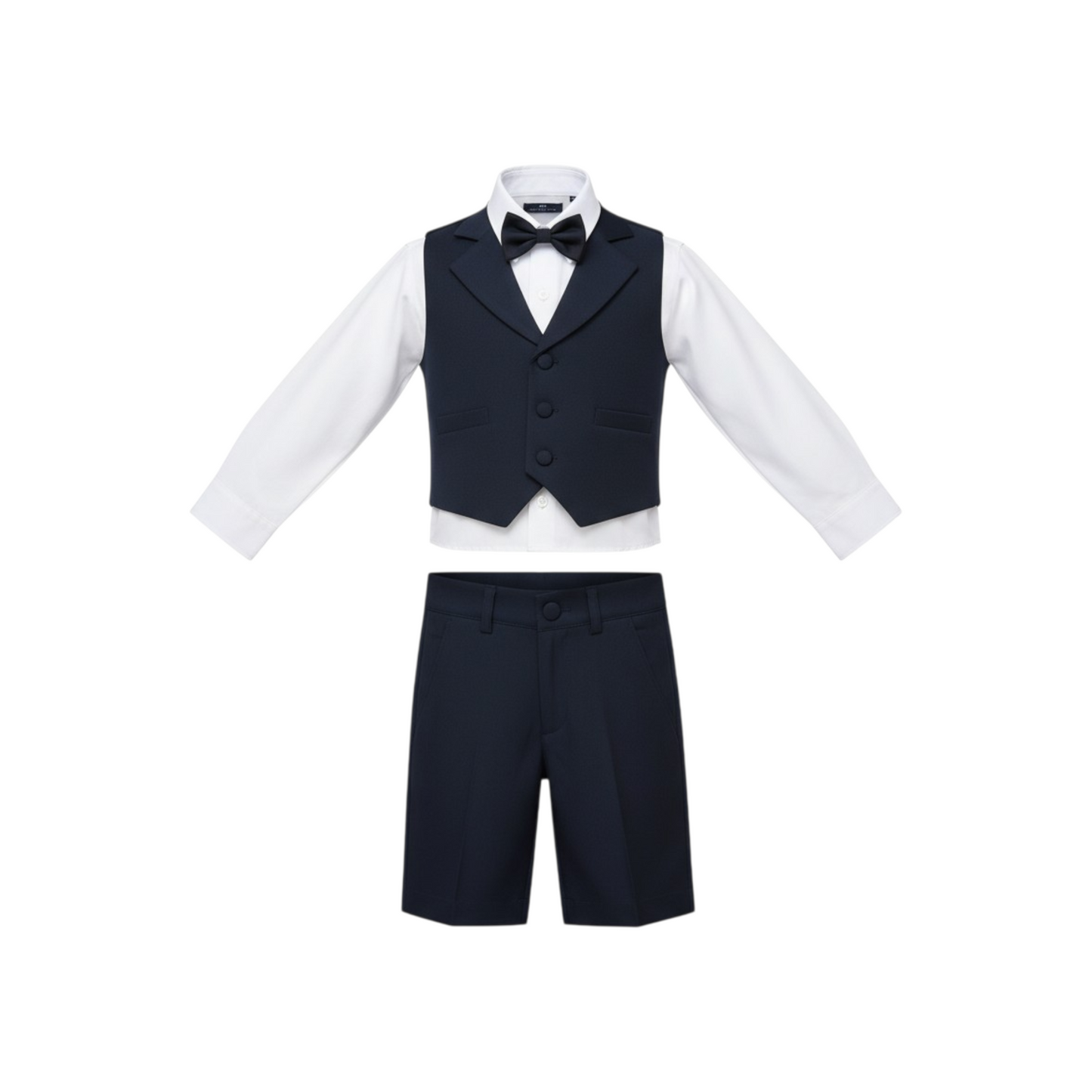 MANUELL & FRANK Completo Boy Cerimonia 4 pezzi Bianco-Blu Navy Primavera-Estate