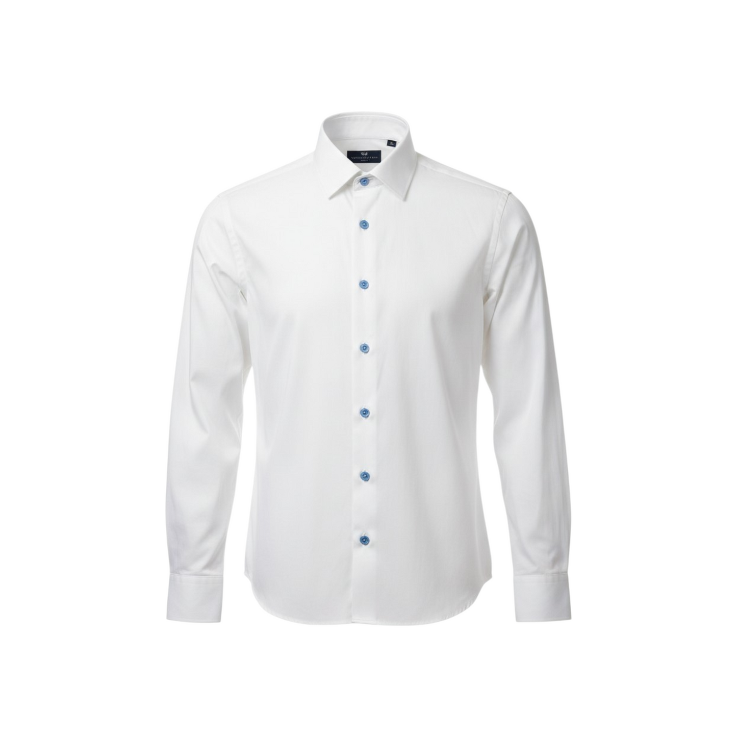 MANUELL & FRANK Camicia Boy Cotone Bianco-Royal Primavera-Estate