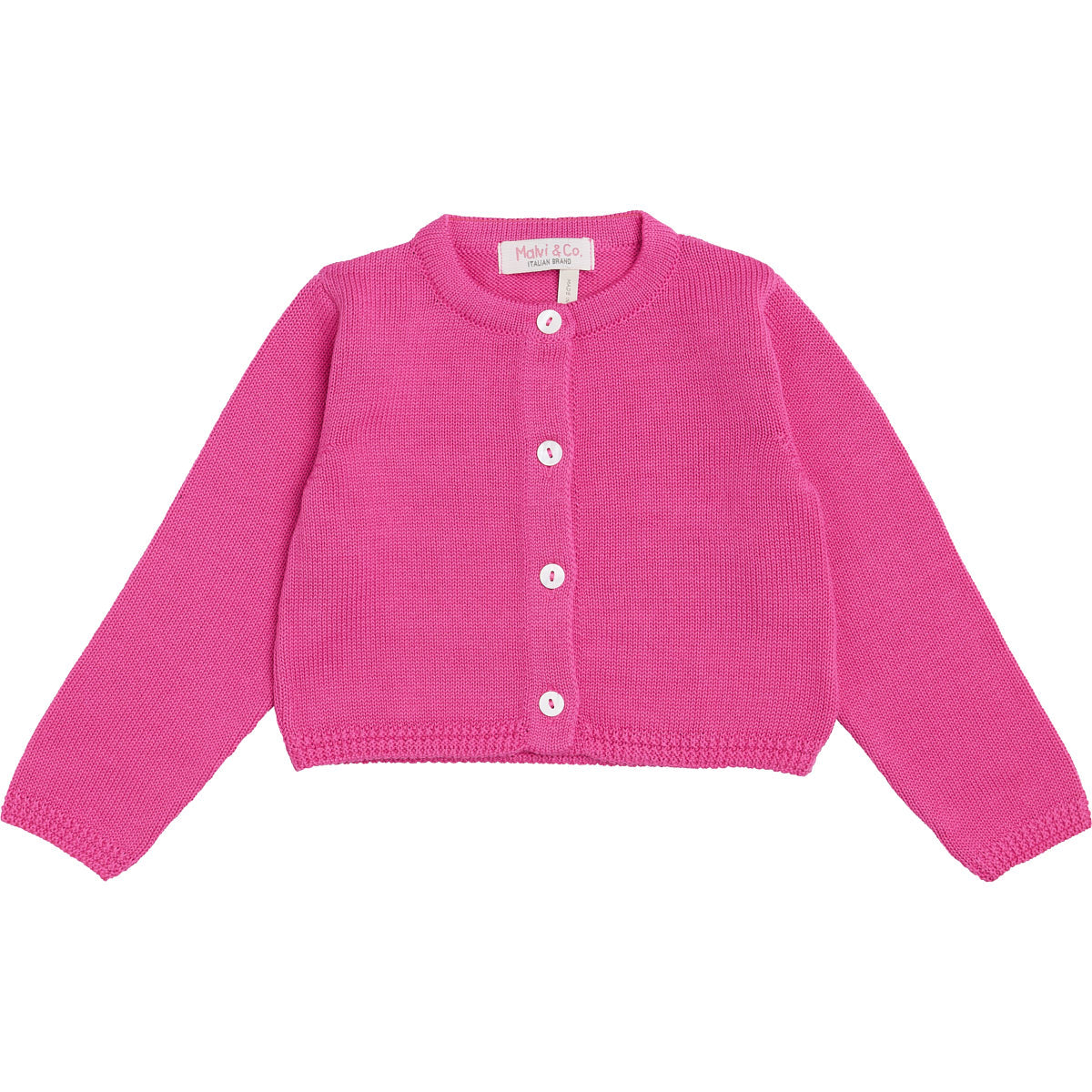 MALVI & CO. Cardigan Filo Cotone Camelia Primavera-Estate