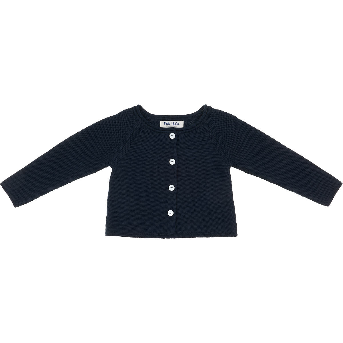 MALVI & CO. Cardigan Filo Cotone Blu Navy Primavera-Estate