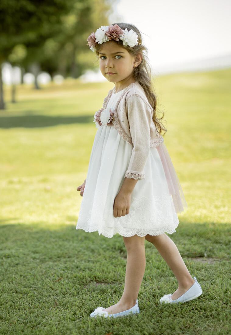 PAZ RODRIGUEZ Ceremony Dress Tulle Lace White-Dutch Pink